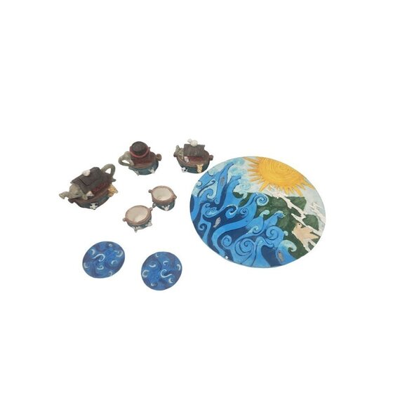 Noah's Ark Mini Tea Set Vintage 11 piece set for doll house or fairy garden - Picture 1 of 12